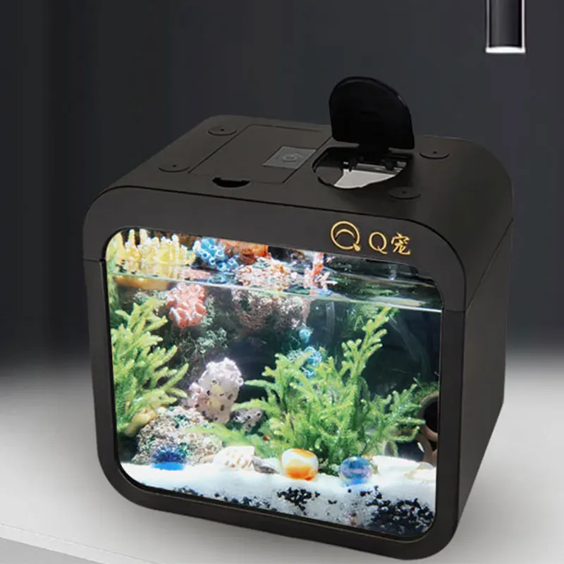 Marine Aquarium Kit - Desktop Transparent Acrylic Fish Tank Plastic