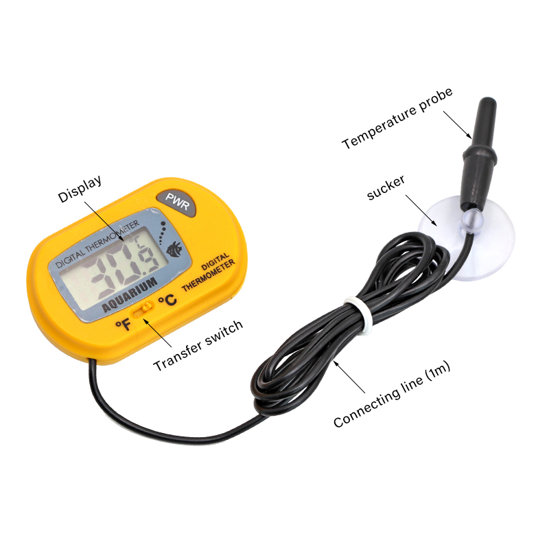 Fish Tank Thermometer LCD Digi - đánh giá và giá Marine Aquarium Hydrometer