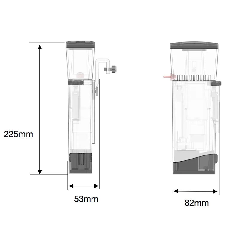 Bong Bóng Pháp Sư Mini Q Skimm - đánh giá và giá Protein Skimmer Hang On
