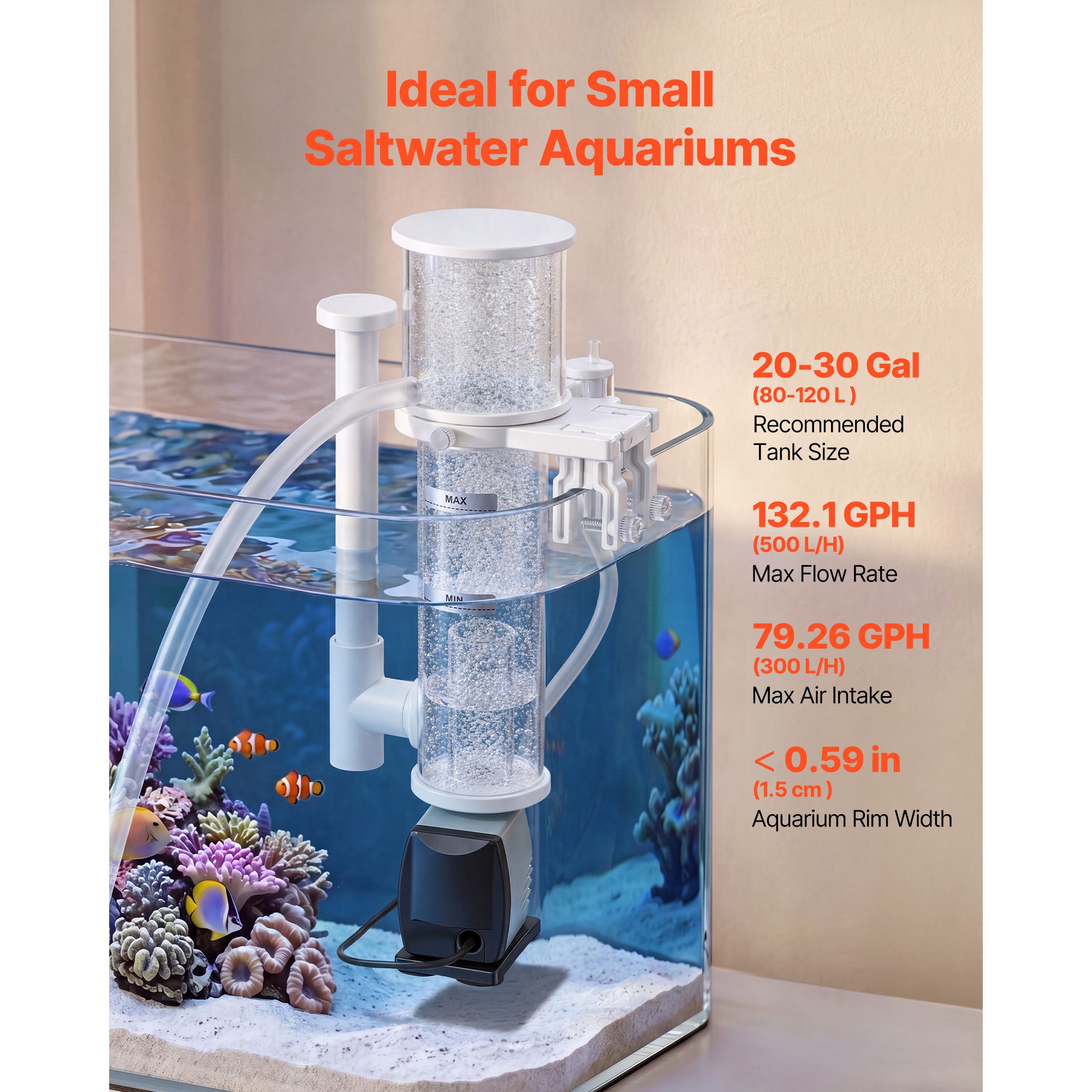 Protein Skimmer for 20-30 Gal  - đánh giá và giá Protein Skimmer Hang On
