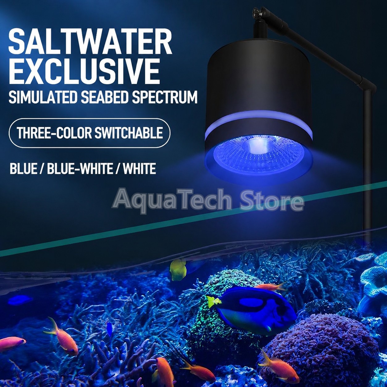 3 Modes COB LED Aquarium Clip  - đánh giá và giá Aquarium Blue Marine Reef
