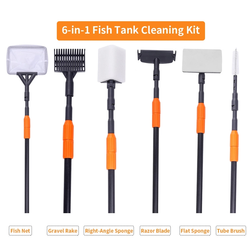 6 in 1 Aquarium Cleaning Tools - đánh giá và giá Marine Aquarium Glass Scraper
