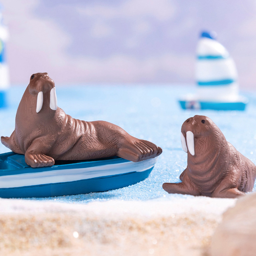 2Pcs Mini Resin Walrus Marine  - đánh giá và giá Aquarium Marine
